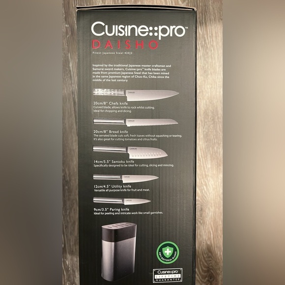 🆕 Cuisine::pro® Daisho™ Nara - Japanese Stainless Steel 6 Piece Knife Block Set - Picture 6 of 8